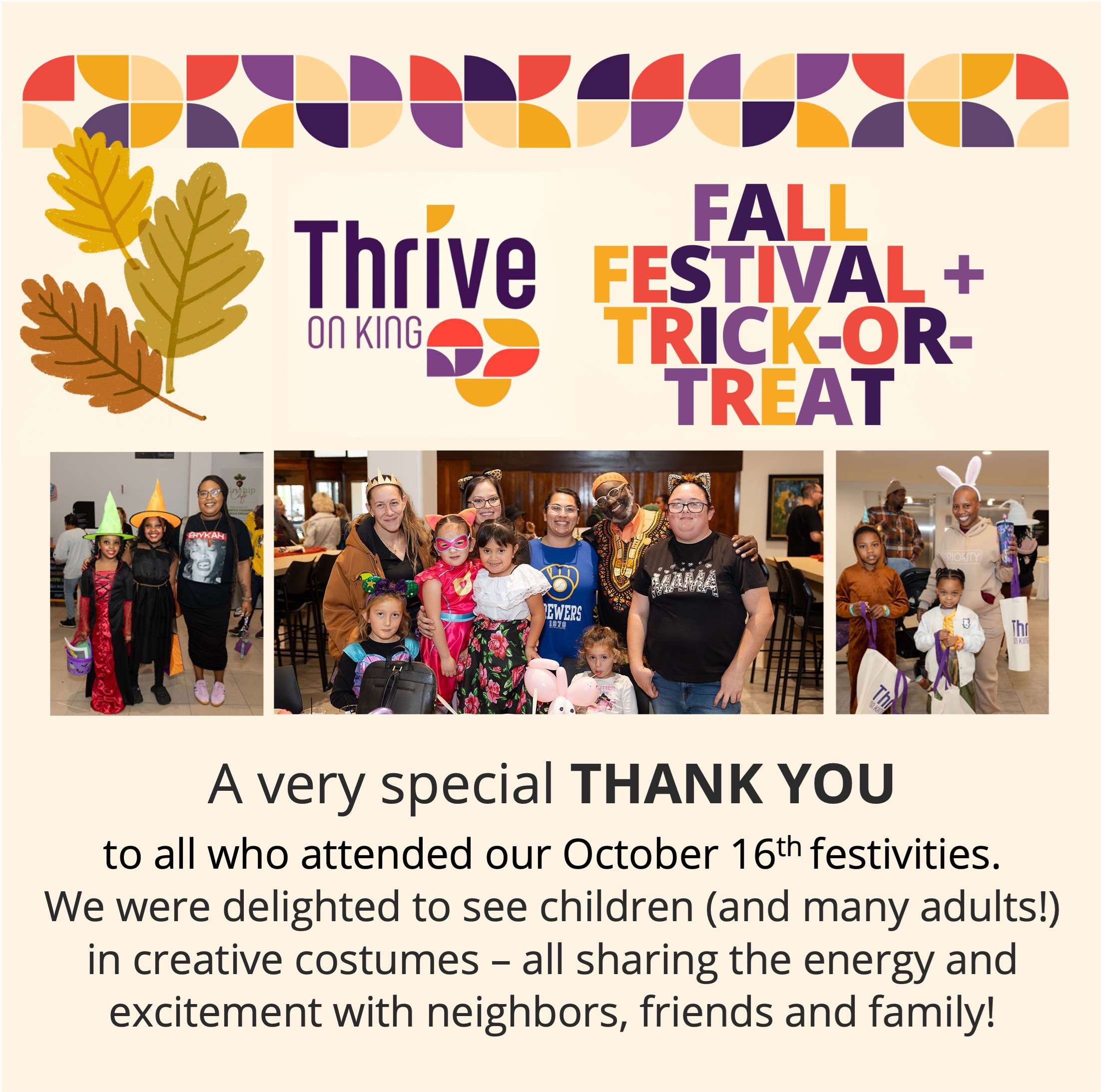 ThriveOn King Fall Fest Thanks